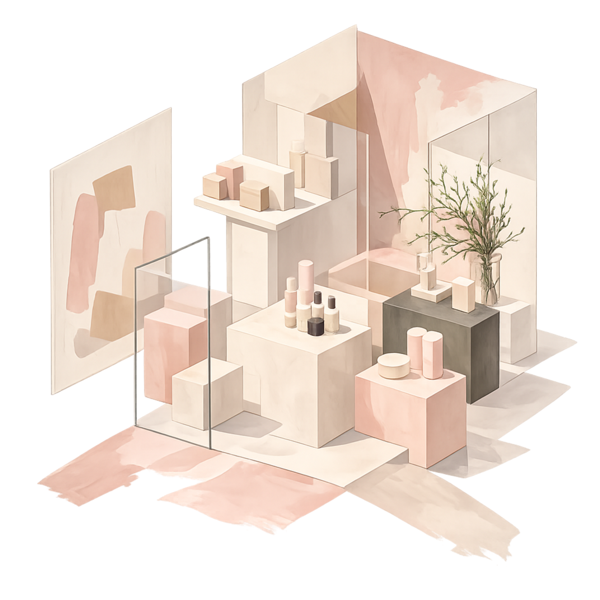 Curated Korean beauty and lifestyle display